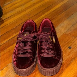 FENTY x Puma Burgundy Velvet Creepers
